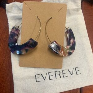 Evereve Purple and Blue Artistic Crescent Earrings